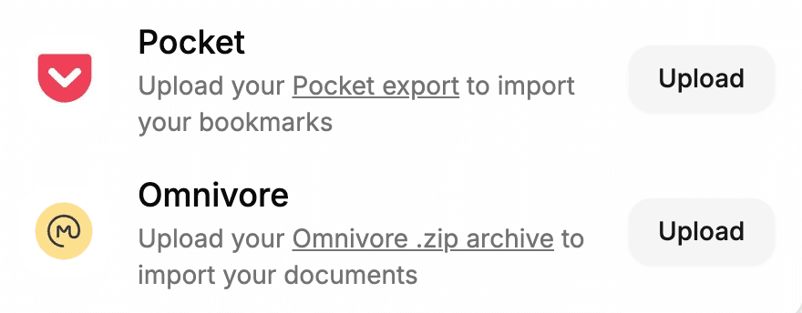 Import Omnivore data